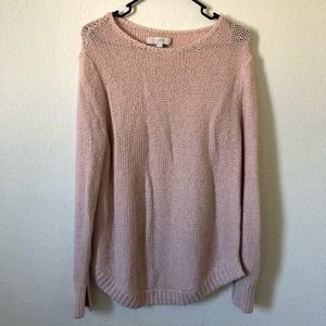 LOFT Pink Knitted Pullover